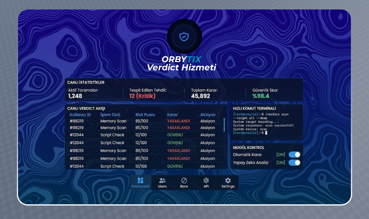 Vertcel Arayüz Arka Planı